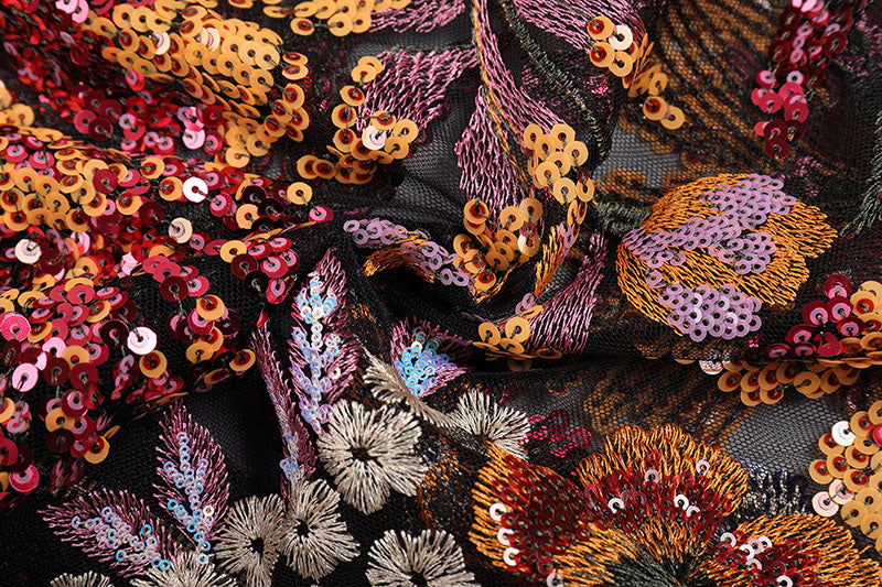 Nadia Floral Sequins Dress