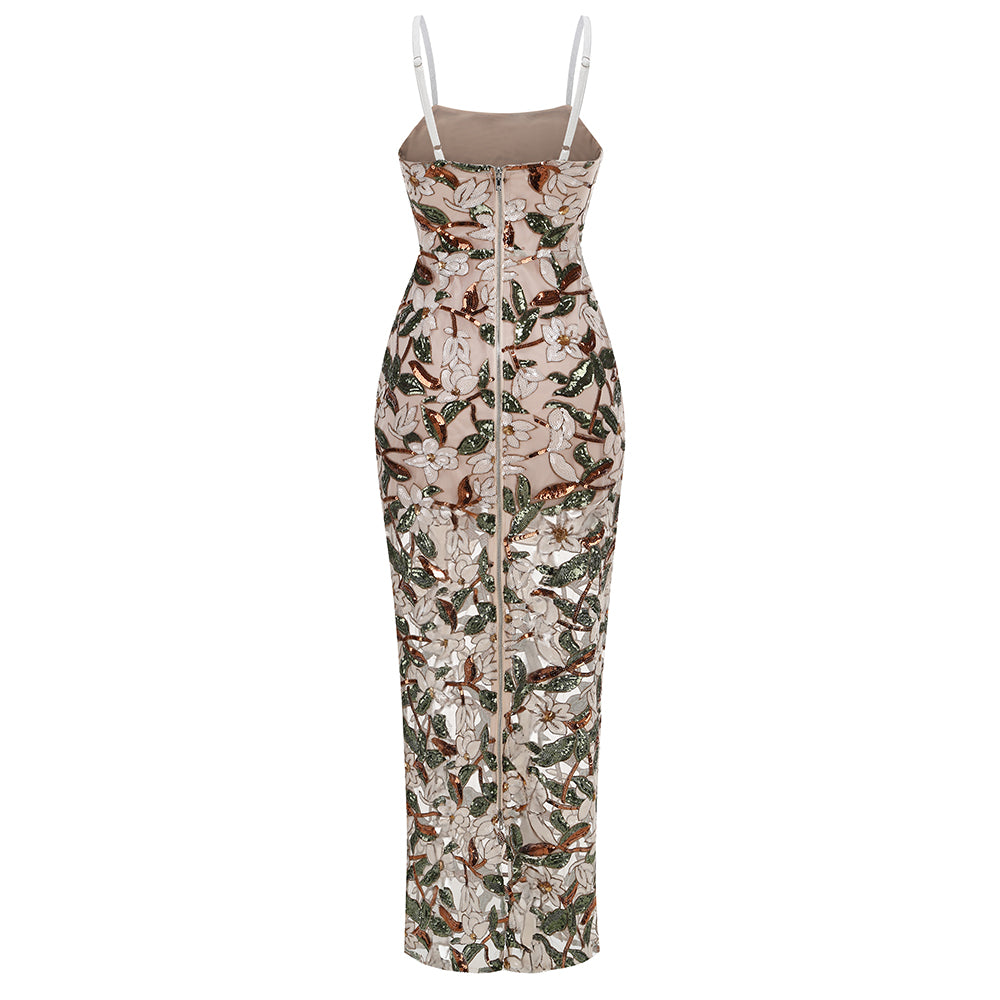 Danny Floral Sequins Dress