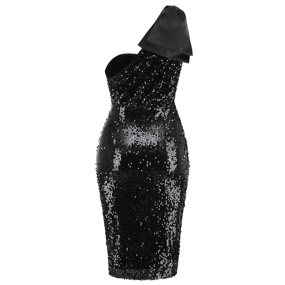 Annabelle Black Sequins Dress