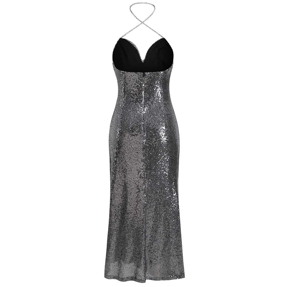 Felicia Sliver Sequins Dress