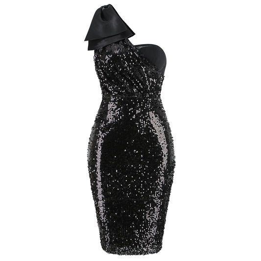 Annabelle Black Sequins Dress