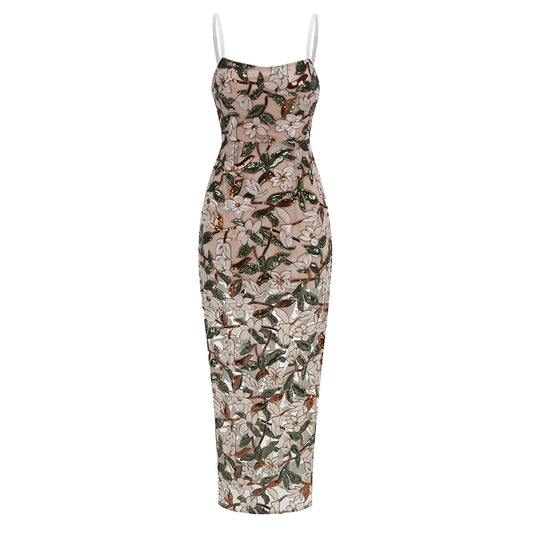 Danny Floral Sequins Dress